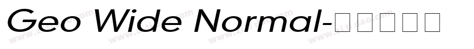 Geo Wide Normal字体转换